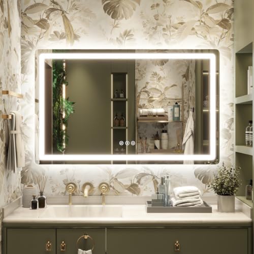 48"x30" LED Bathroom Mirror Anti-Fog Dimmable Wall Mount Vanity Touch by Lmsedf