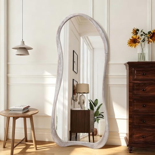 AAZZKANG Wall Mirror Full Length Wood Framed Floor Mirrors Irregular Large by AAZZKANG
