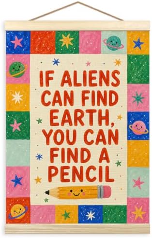 madalo Funny Colorful Classroom Wall Art Poster Hanger Frame 12x16 Inch by Unknown