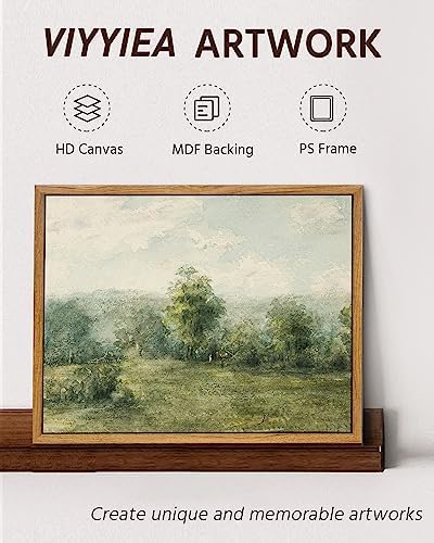 VIYYIEA Framed Canvas Wall Art Decor, Vast Grassland Landscape Prints Painting - Image 6