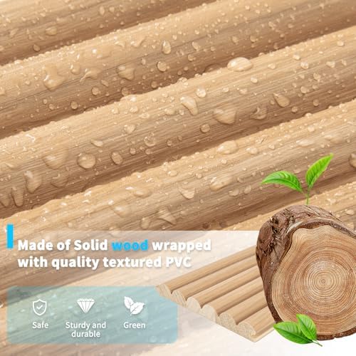 Art3d 108 x 5.7 Inch Fluted Wood Wall Paneling - Image 5