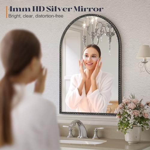 Black Arched Mirror - Image 3