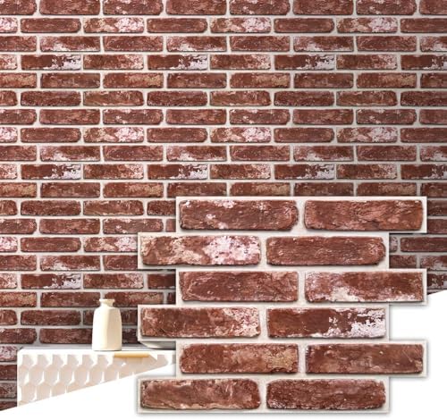 Commomy 3D Faux Brick Wall Panels Peel and Stick by CommomyDecor