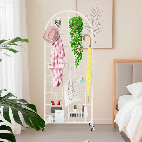 VGMiu Grid Wall Panel 2' x 5.2' FT Metal Grid Display Stand 1PCS White - Image 4