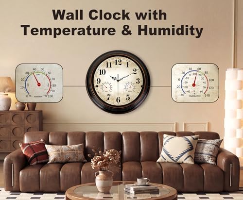 16 Inch Vintage Wall Clock - Image 2