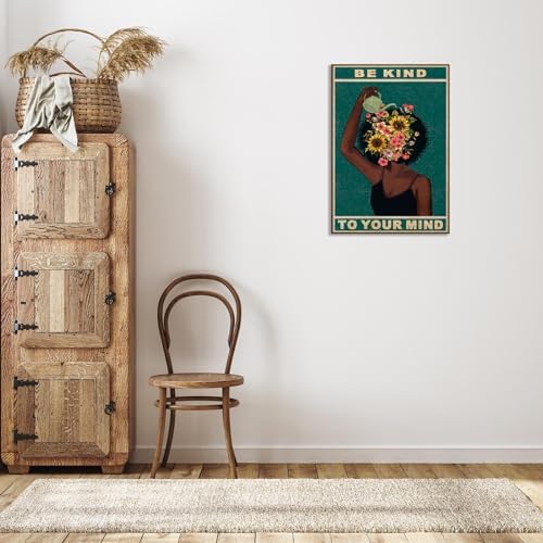 Dcvjiy Retro Be Kind To Your Mind Poster Fashion Black Girl Wall Art Lose Your - Image 3