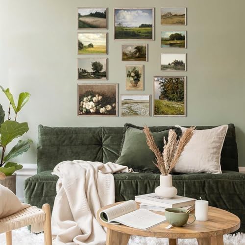 MAZUKO 12 Pcs Unframed Vintage Moody Landscape Art - Image 7