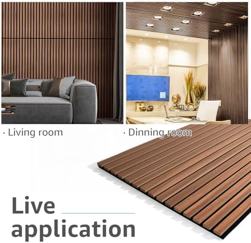Art3d 4-Pack Fluted Acoustic Wood Slat Wall Panel, 47.2 x 23.6 Inch - Image 3