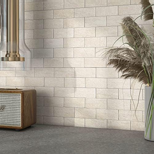 BeNice Marble Peel Stick Backsplash Tile Kitchen Rustic Beige 10pcs by BeNice