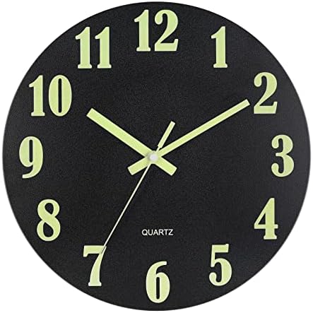 HZDHCLH Luminous Wall Clock 12 Inch Silent Non Ticking Clock by HZDHCLH