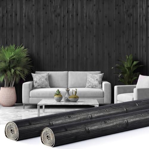 Briwooody 2 Pcs Bamboo Wall Panels 48 x 96 Inch, Suitable by Briwooody