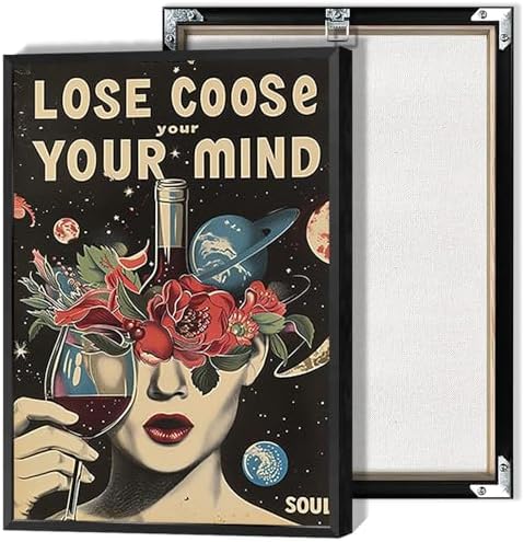 Vintage Lose Your Mind Your Coose Soul Flowers Posters Room Aesthetics Black by Unknown