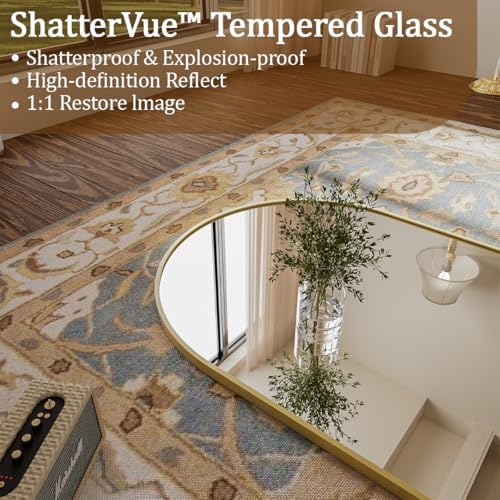 Koonmi 71x26 Arched Full Length Mirror, Floor Mirror - Image 2