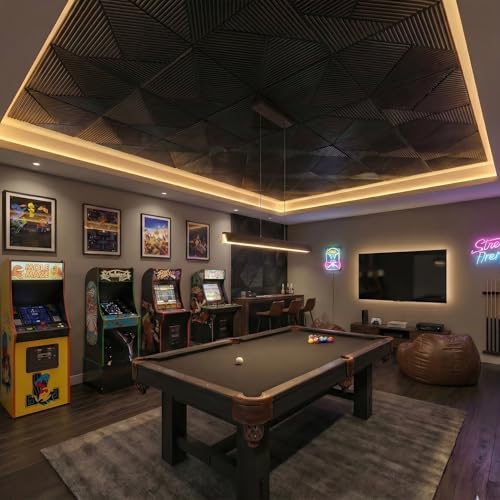 3D Wall Panels for Interior Wall Decor, Matte Black - Image 6