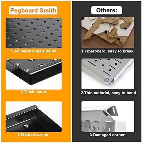 Pegboard Smith 4x2ft Metal Pegboard Kit - Image 3