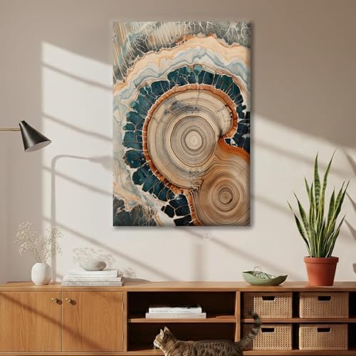 Tree Ring Wall Art Framed, Modern Nature Decor - Image 6
