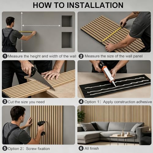 2 Pack Wood Slat Wall Panels, Vertical Wood Slat Wall Panels, Light Oak - Image 7