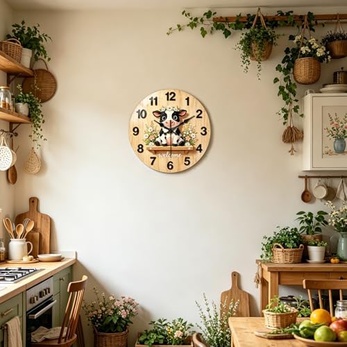 peacoblue Cow Wall Clocks Battery Operated - Image 3