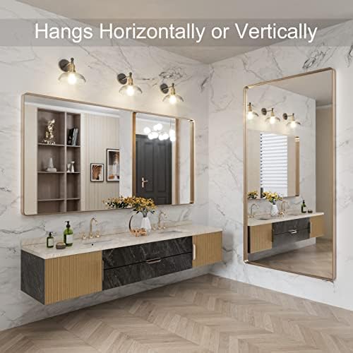 LOAAO 72"X36" Gold Bathroom Mirror - Image 4