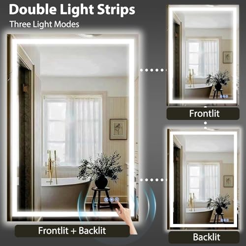 LED Bathroom Mirror 30"x40" Lighted Bathroom Vanity Mirror - Image 5
