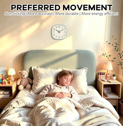 Small 8" Silent Wall Clocks Battery Operated, Wall Clock - Image 2