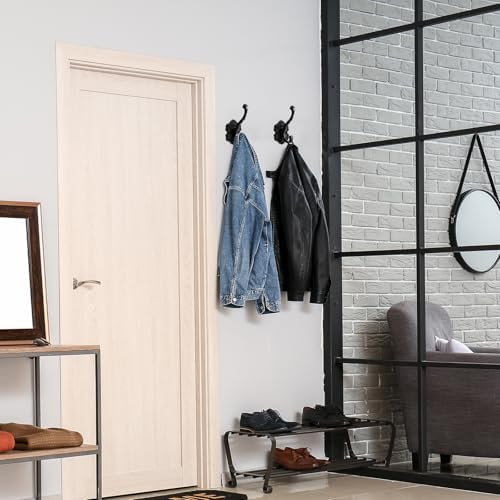 Zonon 4 Pcs Black Vintage Antique Coat Hooks Wall Mounted - Image 5