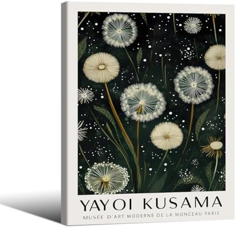 Japanese Green Botanical Flower Poster Vintage Nature Dandelion Wall Art 12X16 by rumlud
