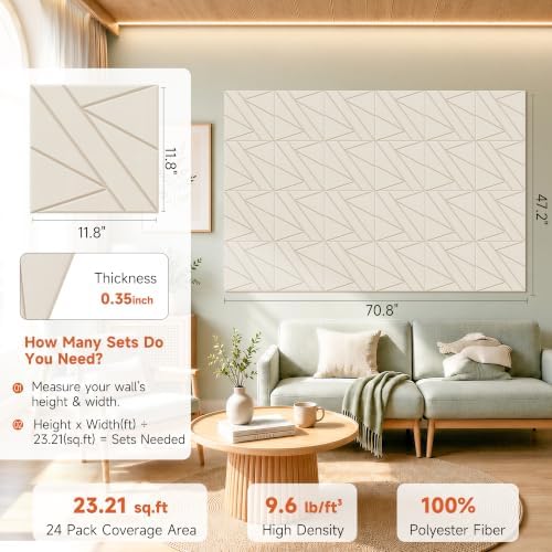 Acoustic Panels, 24 Pack Sound Dampening Panels - Image 2