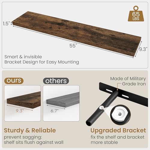 Fun Memories 55 Inch Long Floating Shelves - Image 3