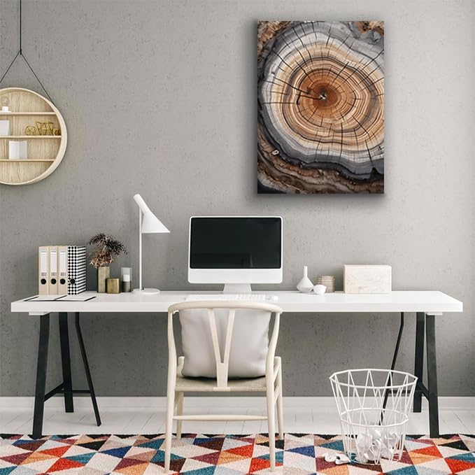 Tree Ring Wall Art Framed, Modern Nature Decor - Image 6