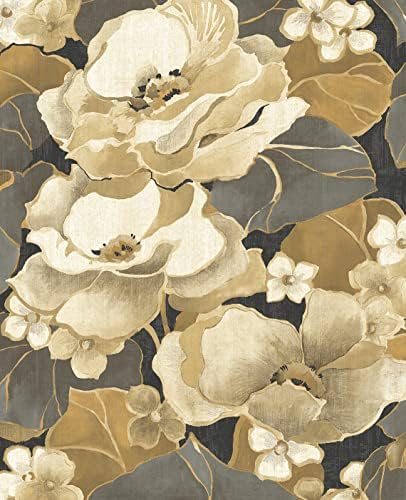 NextWall Nouveau Floral Peel and Stick Wallpaper by NextWall