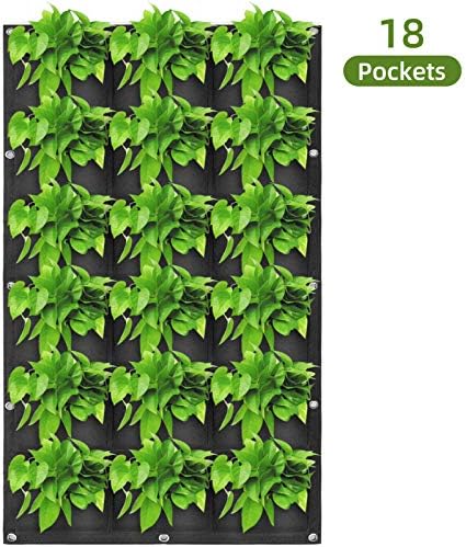 Hanging Planting Grow Bags, 18 Pockets Hanging Vertical Wall Planter Wall - Image 2