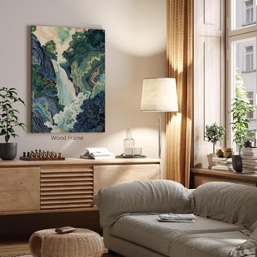 Japanese Landscape Framed Prints Poster Abstract Nature Mountain Canvas Wall - Image 3