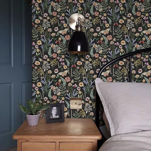 Orainege Vintage Floral Wallpaper Peel and Stick Wallpaper Boho Removable - Image 2