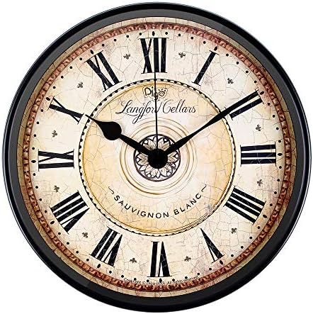 Justup 12 inch Metal Black Wall Clock European Style Retro Vintage Clock by Justup
