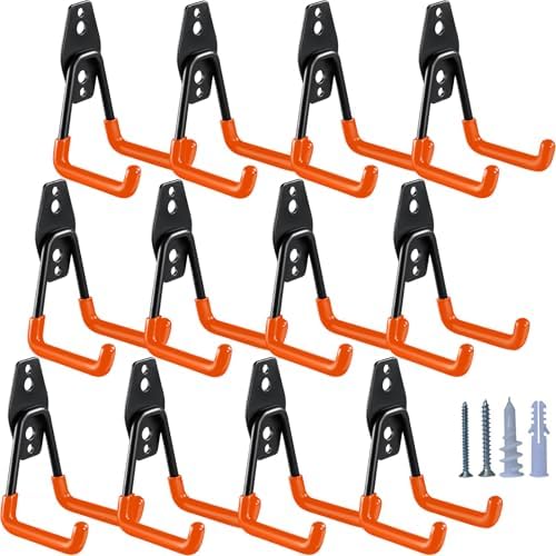 HUPBIPY Heavy Duty Garage Hooks 12 Pack, 2.8 inch Small U Shaped Hanger by HUPBIPY