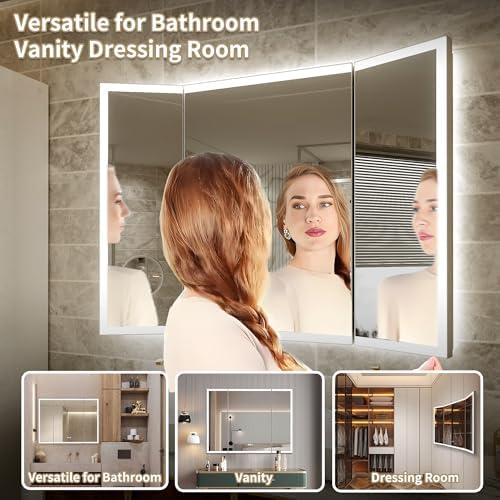 60x36 Trifold Bathroom Mirror - Image 4