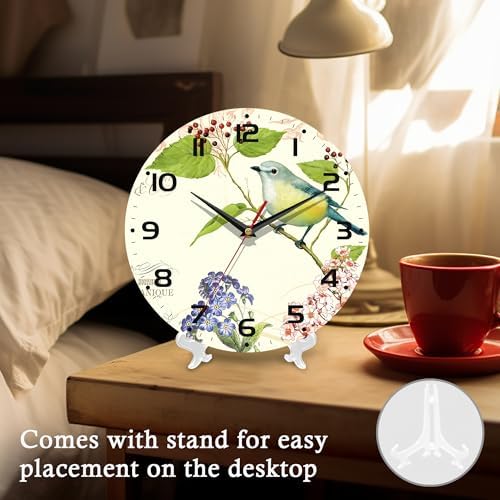 Wall Clock, 10 Inch Silent Non-Ticking Home Kitchen Decor, Battery Operated - Image 4