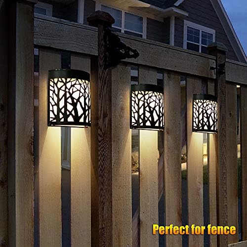 DenicMic Solar Wall Lights Outdoor Wall Sconce Fence Lights Solar Powered - Image 6
