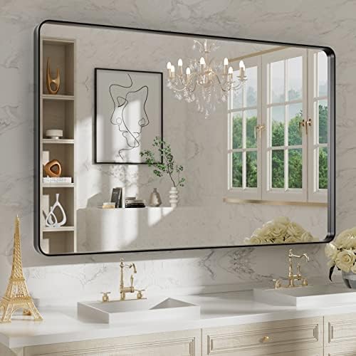 WEER Black Bathroom Vanity Mirror 48X30 Inch by WEER