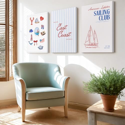 Coastal Wall Art Preppy Aesthetic Wall Decor Trendy East Coast Wall Art - Image 4
