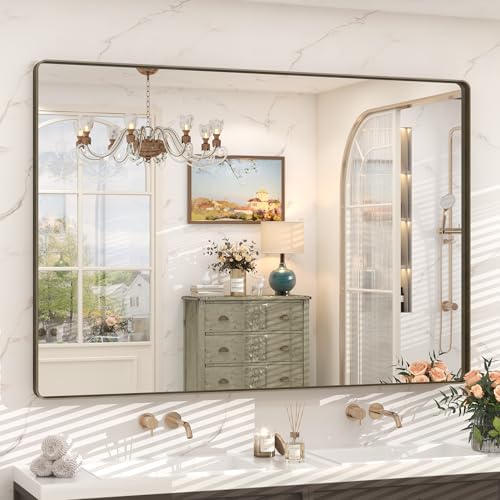 55x36 Inch Bronze Bathroom Vanity Mirror by CHARMOR