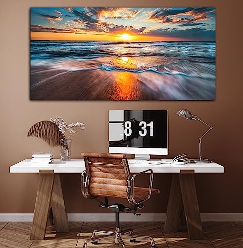 GUGIKA Ocean Wall Art for Living Room, Large Coastal Beach Canvas Wall Decor - Image 6
