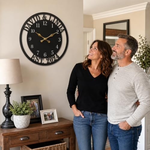 Personalized Metal Clock Sign, Custom Metal Clock, Personalized Gift, - Image 2