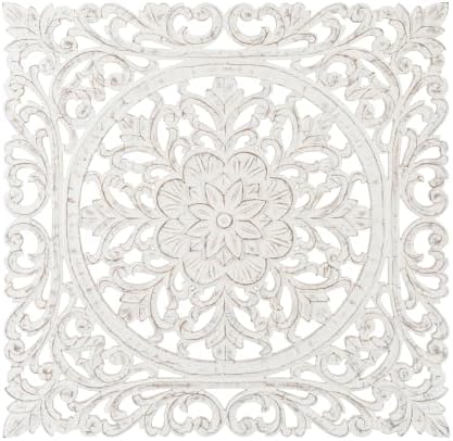 JFY Designs Kaska Hand Carved Wood Medallion Wall Panels Bedroom Décor by JUSTFORYOUDESIGNS