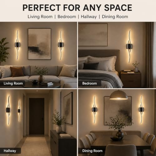 Battery Operated Wall Sconces Set of 2, Rechargeable Wireless Wall Lights - Image 7