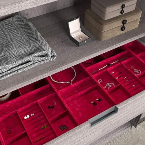 CHIHUT 12"x100" Self Adhesive Red Velvet Drawer Liner Sheets - Image 2