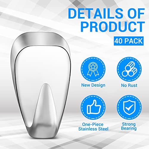 LEIFIDE 40 Pieces Cubicle Hooks Clips, 40 Lbs Picture Hangers - Image 5