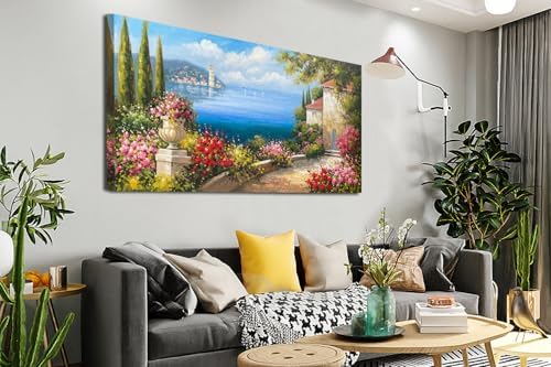 Arjun Landscape Wall Art Canvas Coastal Seascape Large Size Framed 48"x24" - Image 5