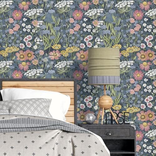 Orainege Vintage Floral Wallpaper Peel and Stick Wallpaper Daisy - Image 2